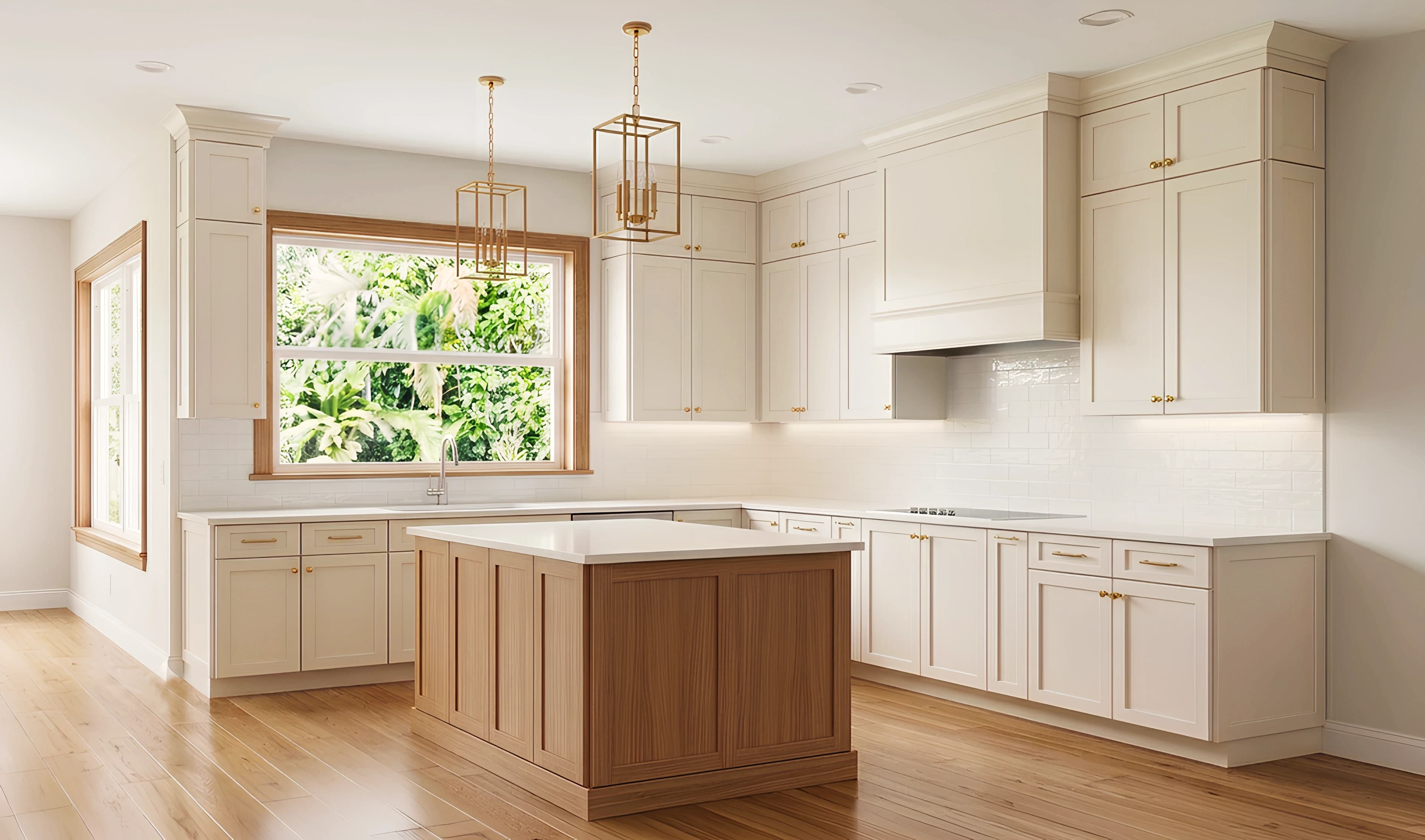 Custom kitchen cabinetry installed by Two Miles Services